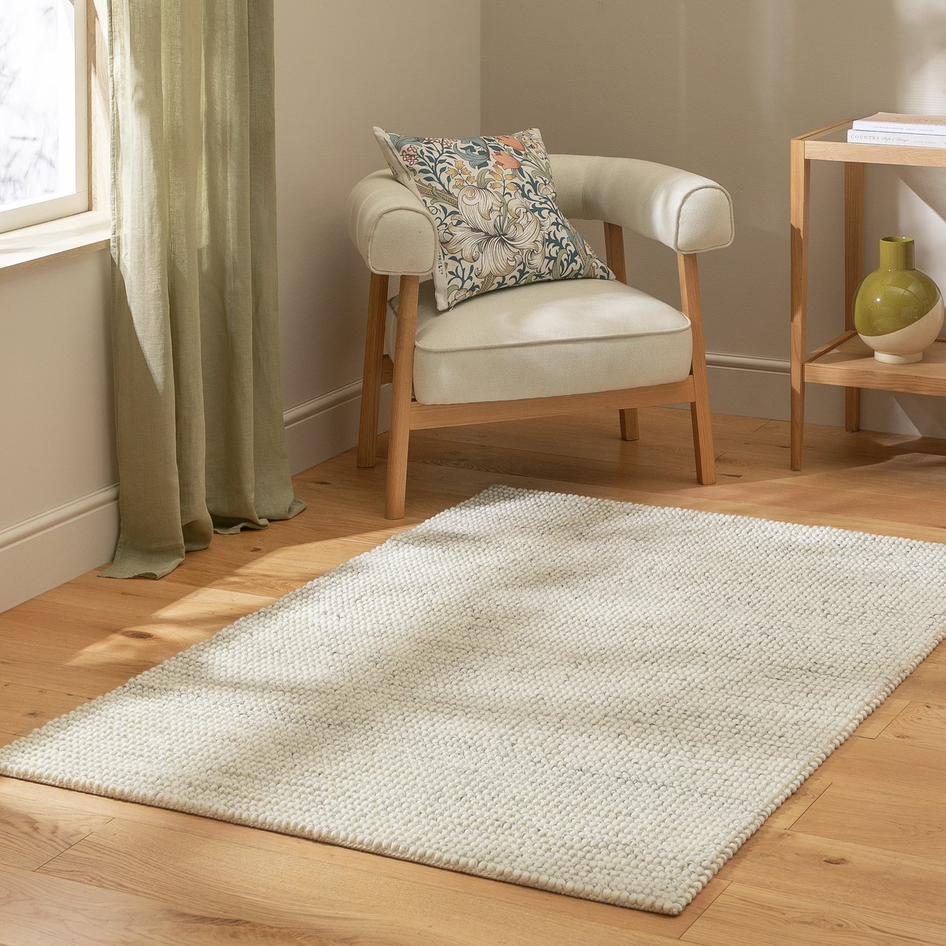 Habitat Pebble Grey Flatweave Rug - 160x230cm