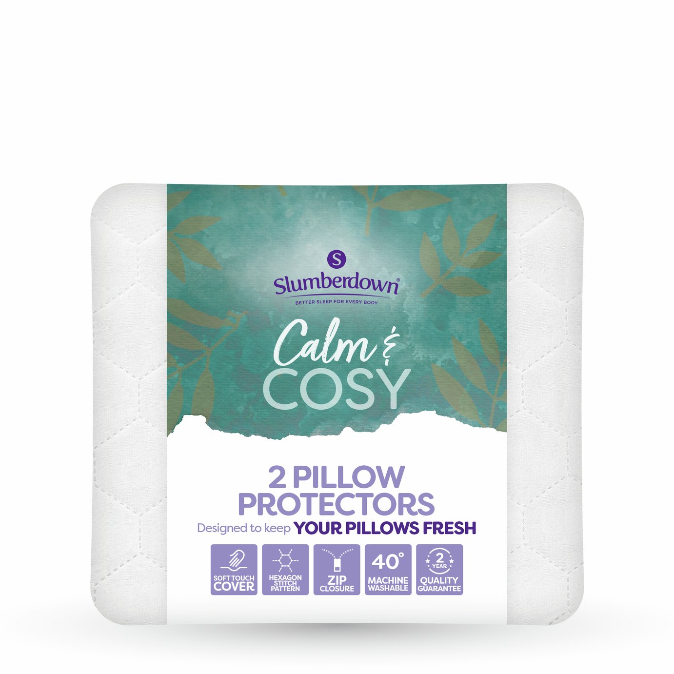 Slumberdown Calm & Cosy Pair of Pillow Protectors