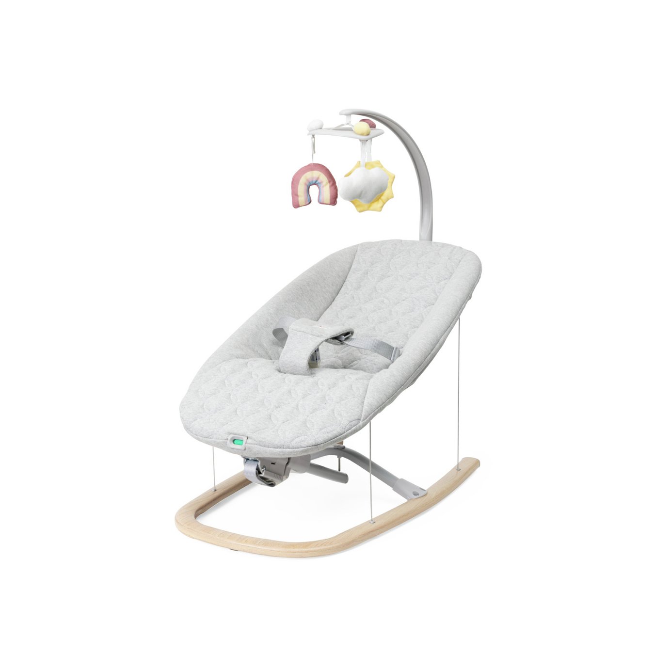Chicco Zen Wave Rocker Baby Bouncer - Wooden Grey