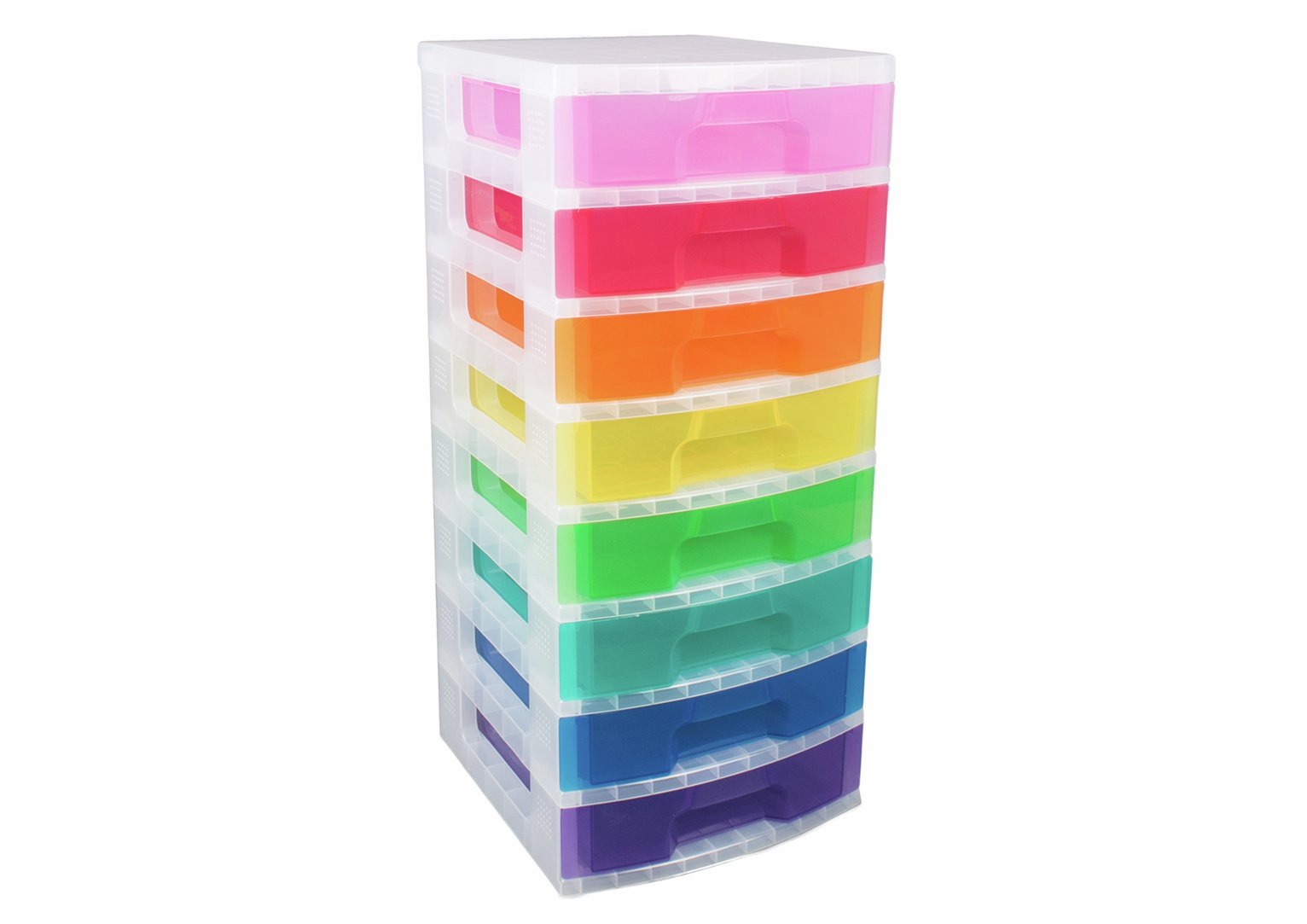 Really Useful 8 Drawer Plastic Storage Tower - Rainbow