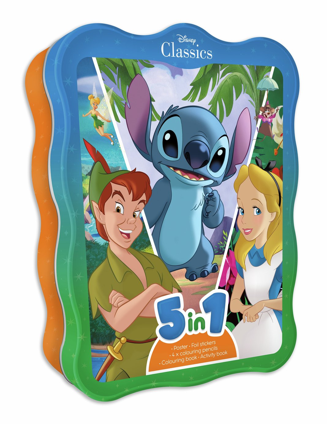 Igloo Books Disney Characters  5 in 1 Activity Book Tin