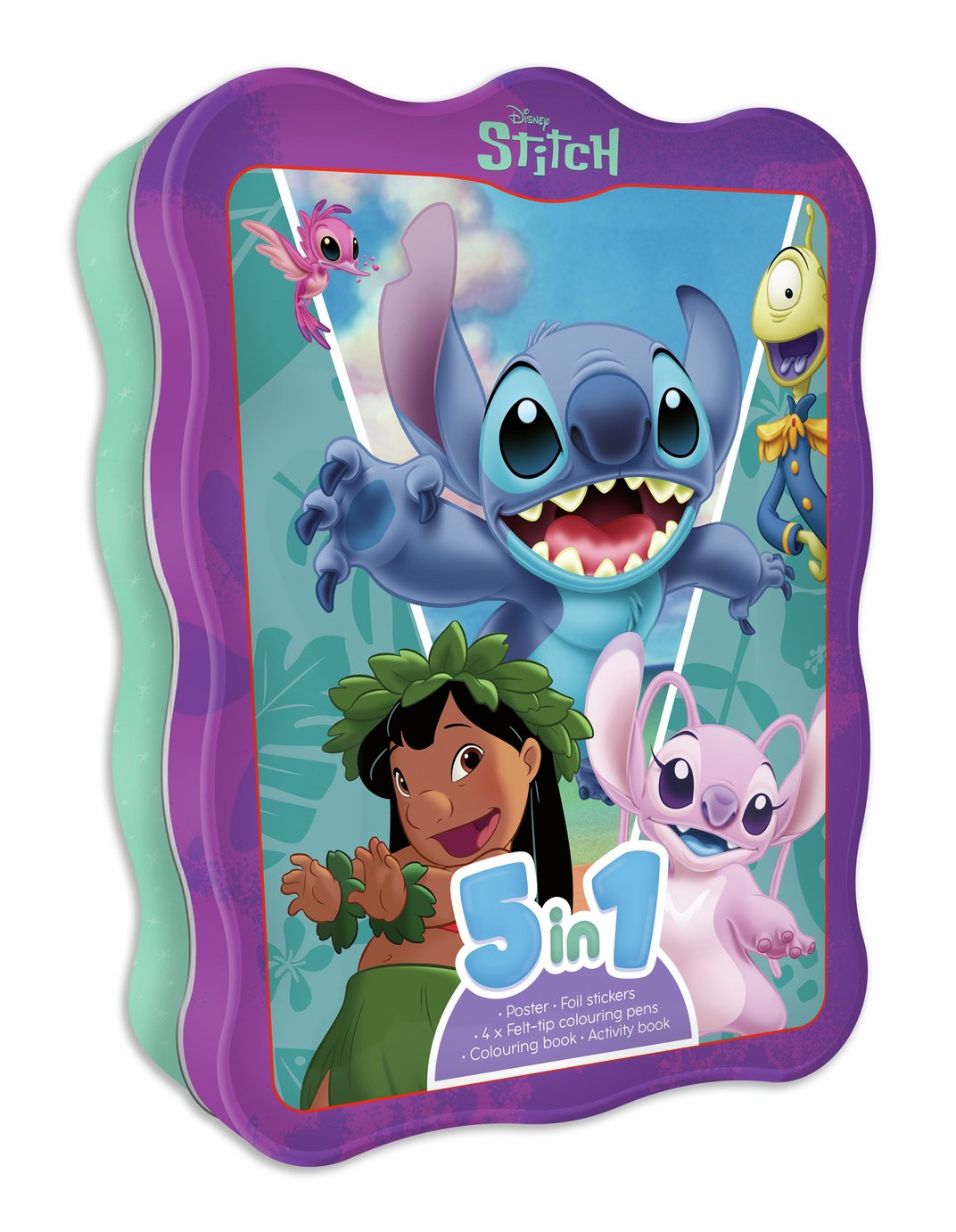 Igloo Books Disney Stitch 5 in 1 Activity Book Tin