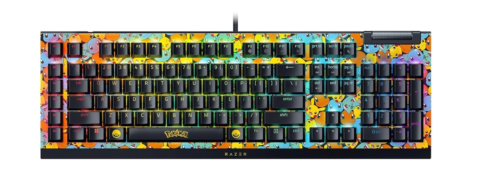 Razer BlackWidow V4 X Pokémon Kanto Wired Gaming Keyboard