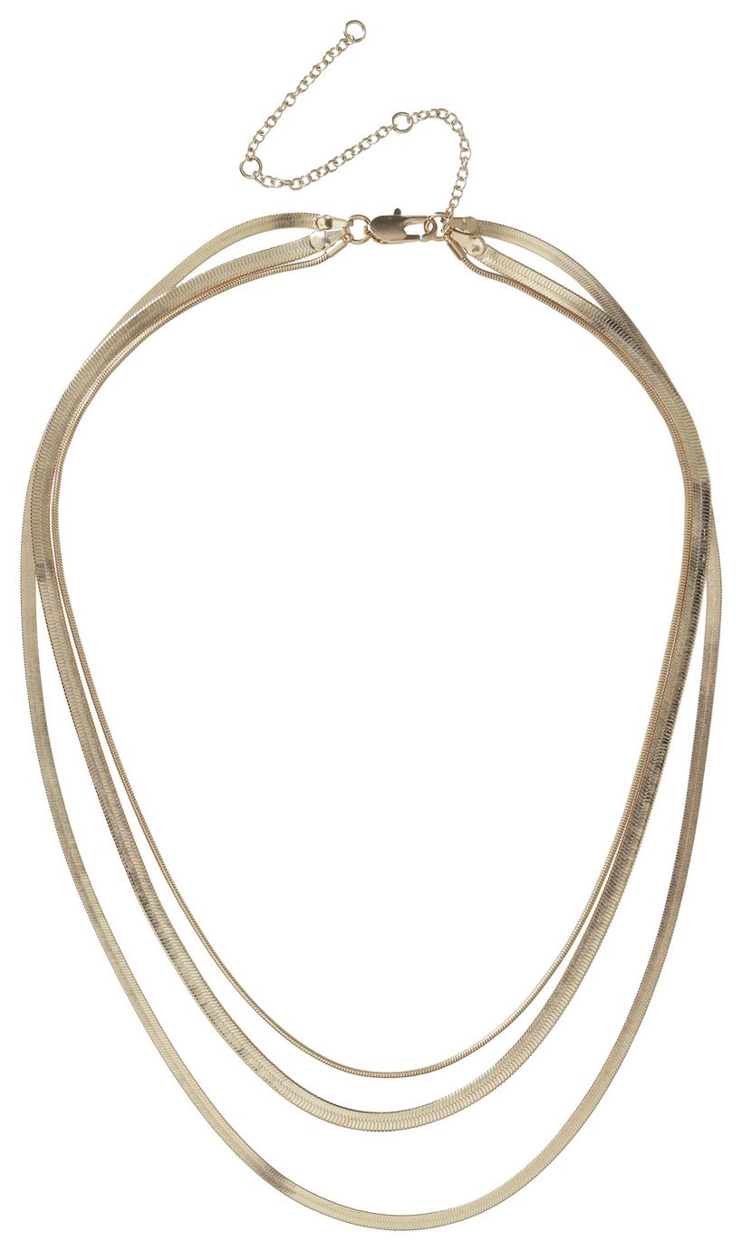 Liars & Lovers Gold Tone Snake Chain Multilayered Necklace