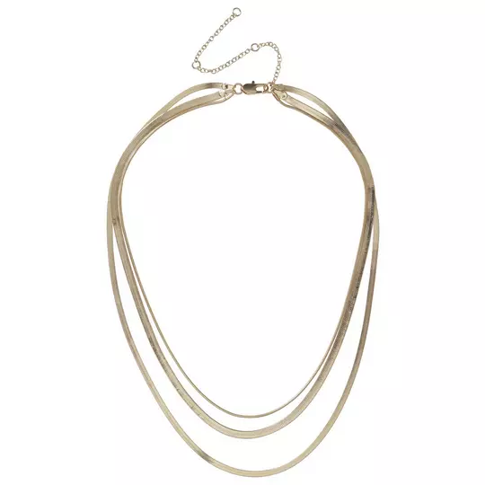 Liars & Lovers Gold Tone Snake Chain Multilayered Necklace