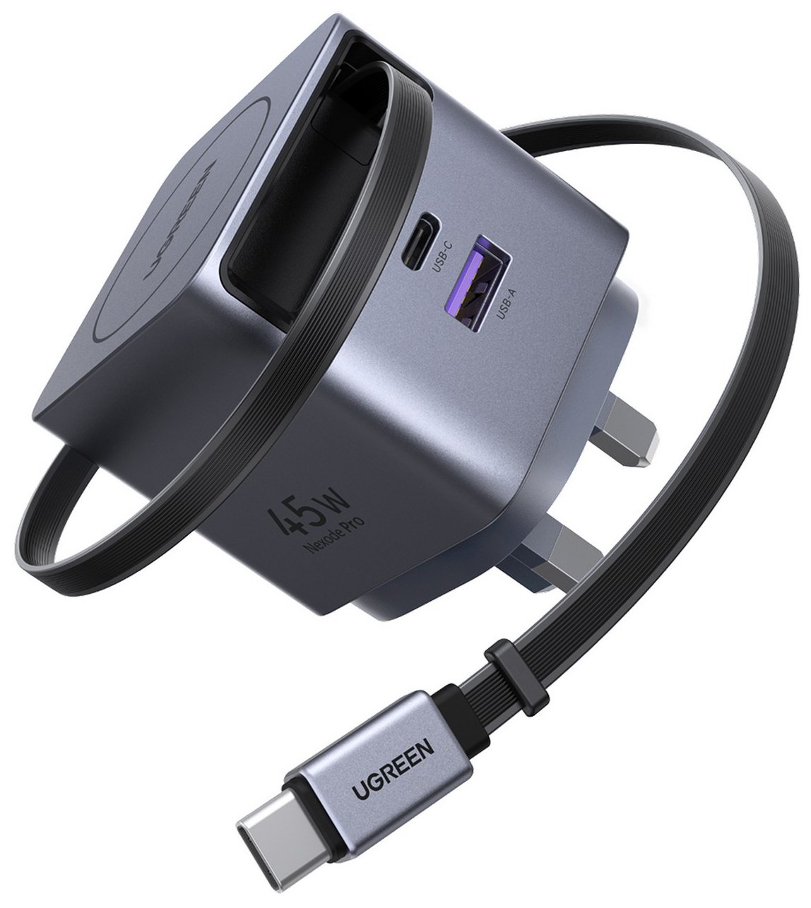 UGREEN Nexode Pro 45W Charger with Retractable USB-C Cable