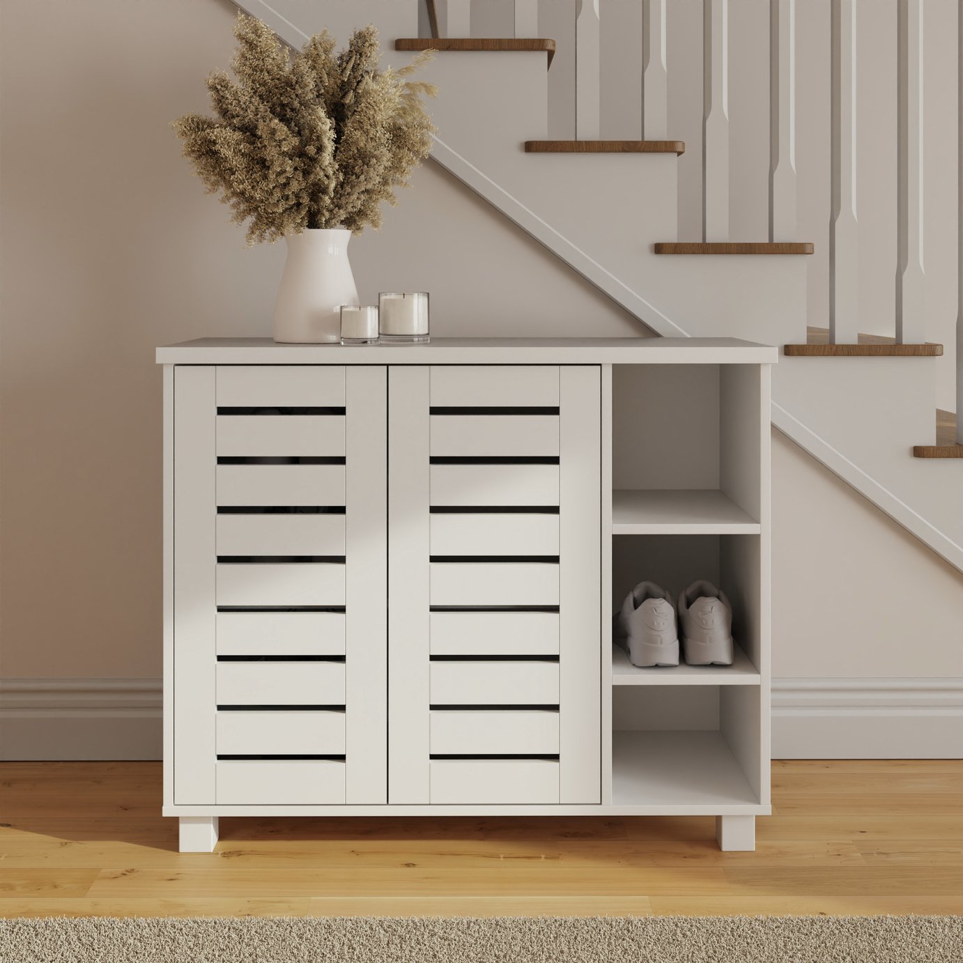GFW Bodie Shoe Cabinet Storage - White