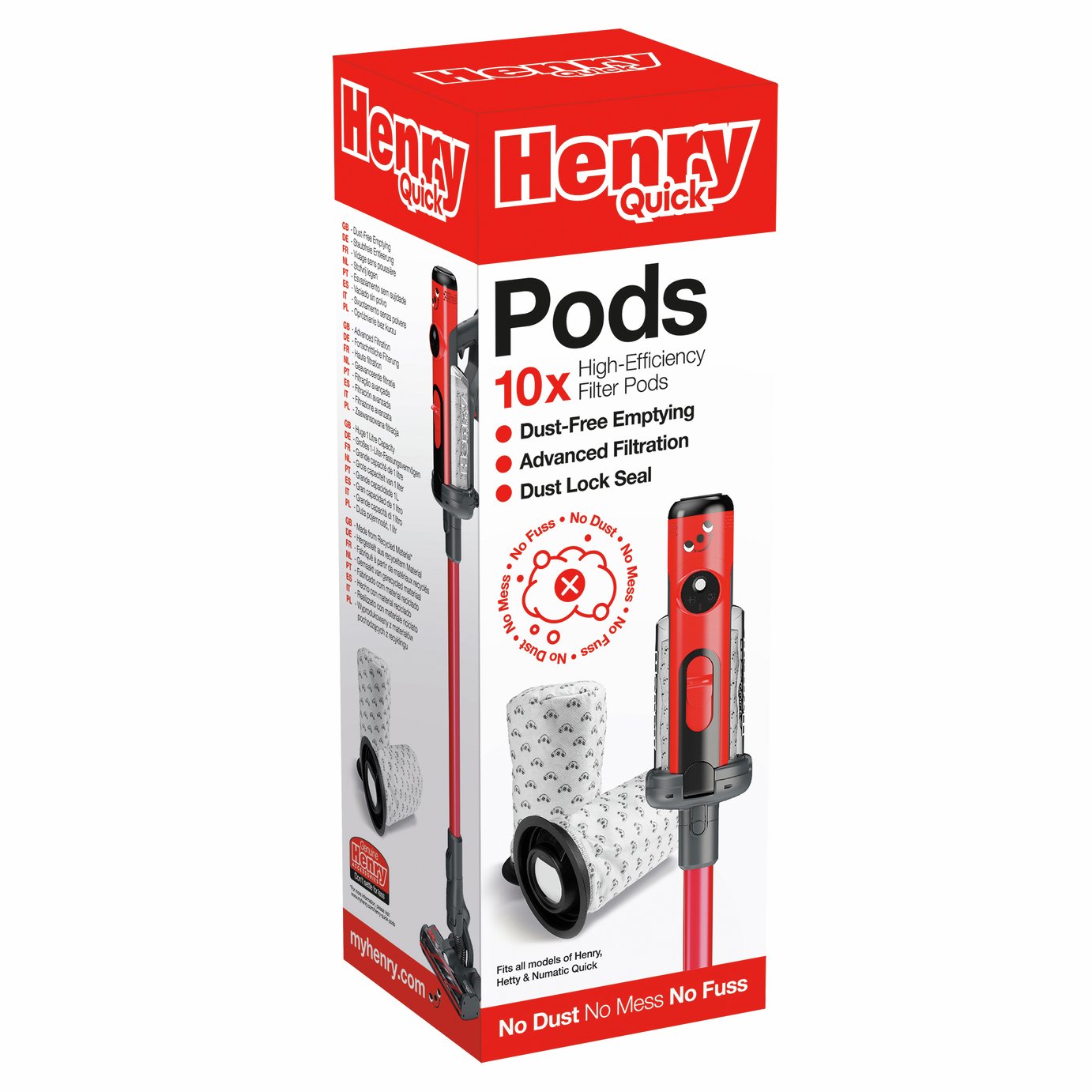 Henry Quick Replacement Dust Pods - Pack of 10