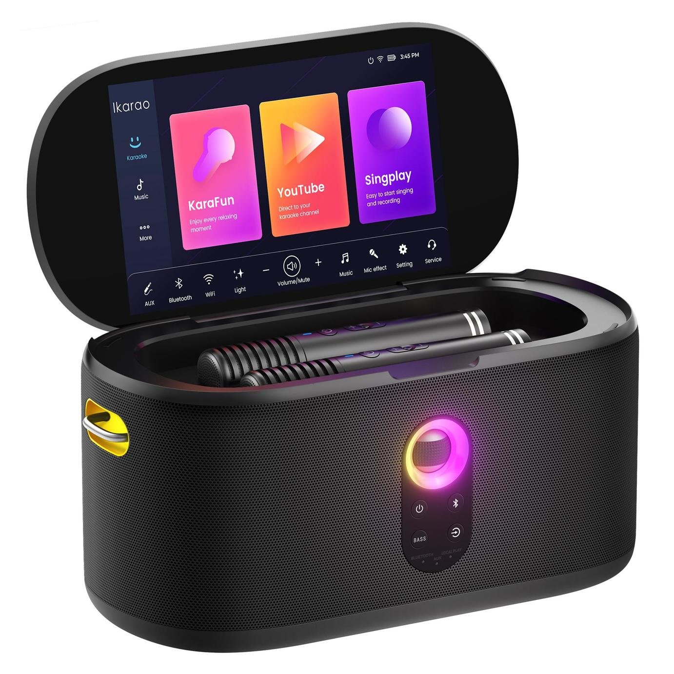 Ikarao Shell S1 Smart Speaker Karaoke - Black