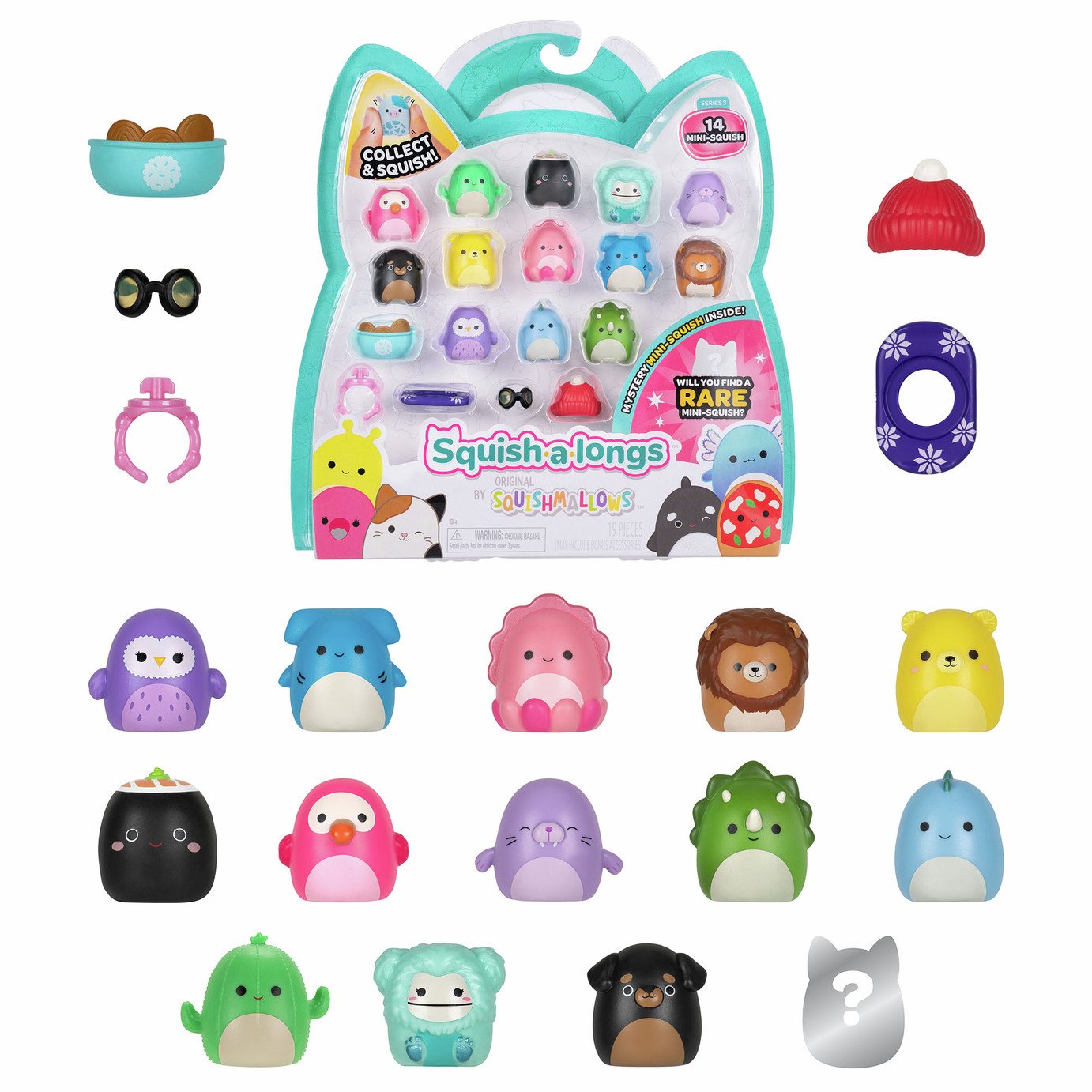 Squish-a-longs Squishmallow Collectibles - Pack Of 14