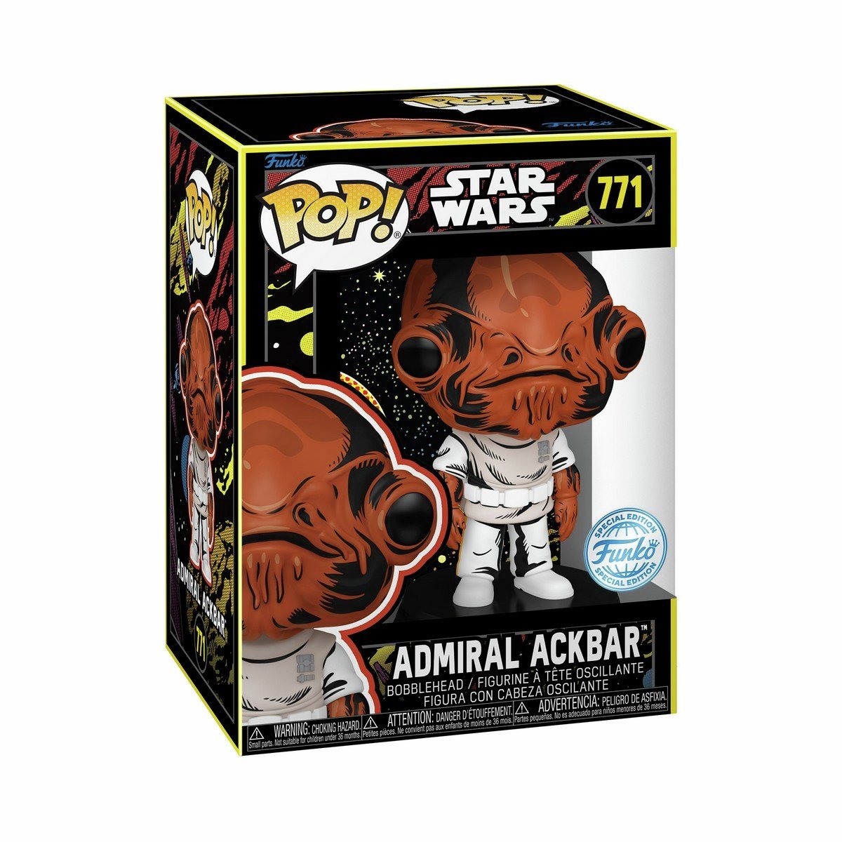 Funko POP! Star Wars Admiral Ackbar Retro 4.55 Inch Figure