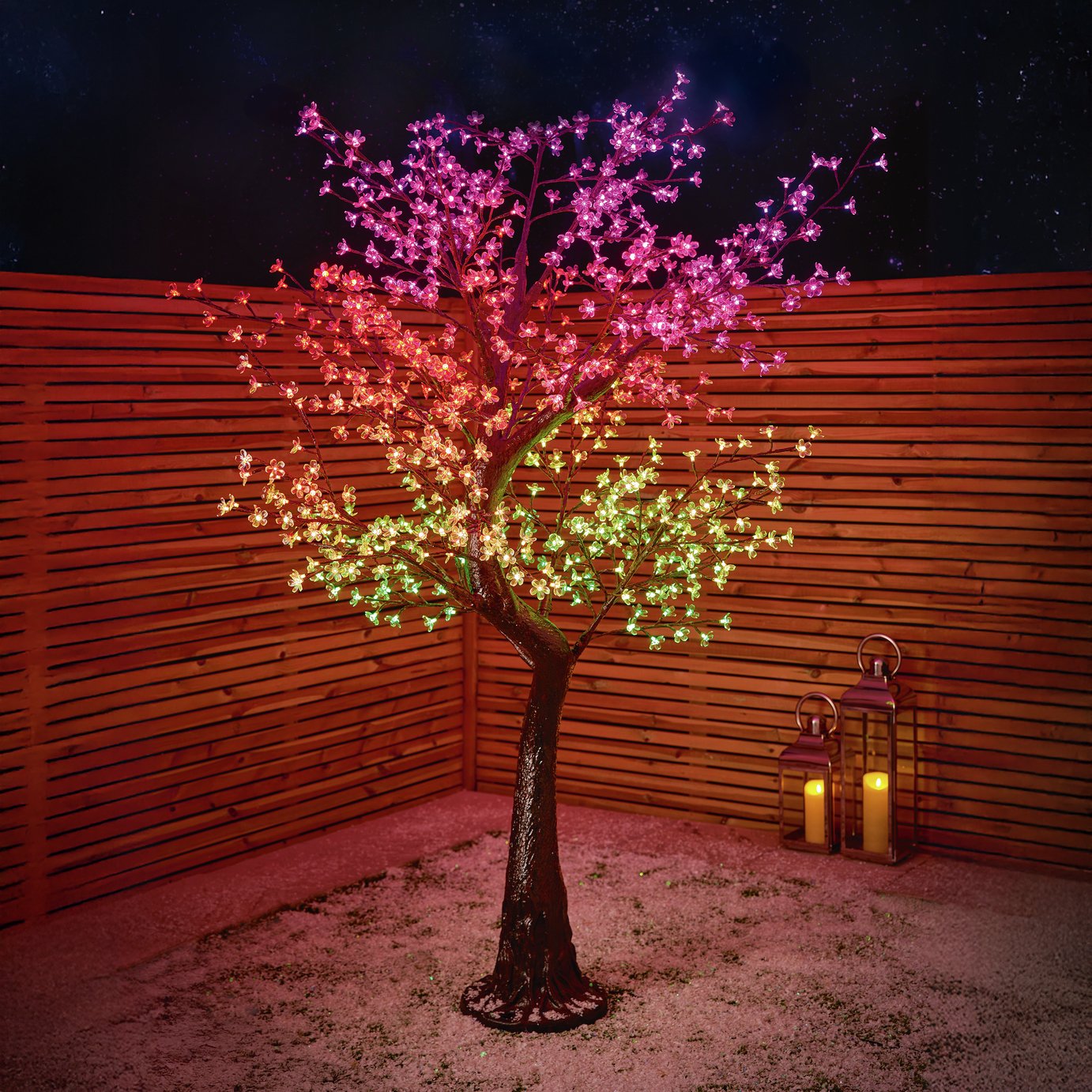 Premier 26m Cherry Blossom Colour Changing Artificial Tree