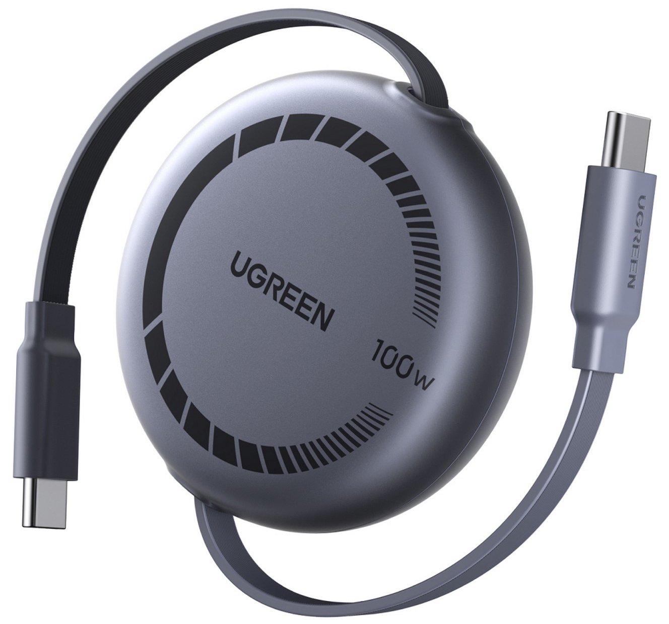 UGREEN Nexode 100W Retractable USB-C Cable - Grey
