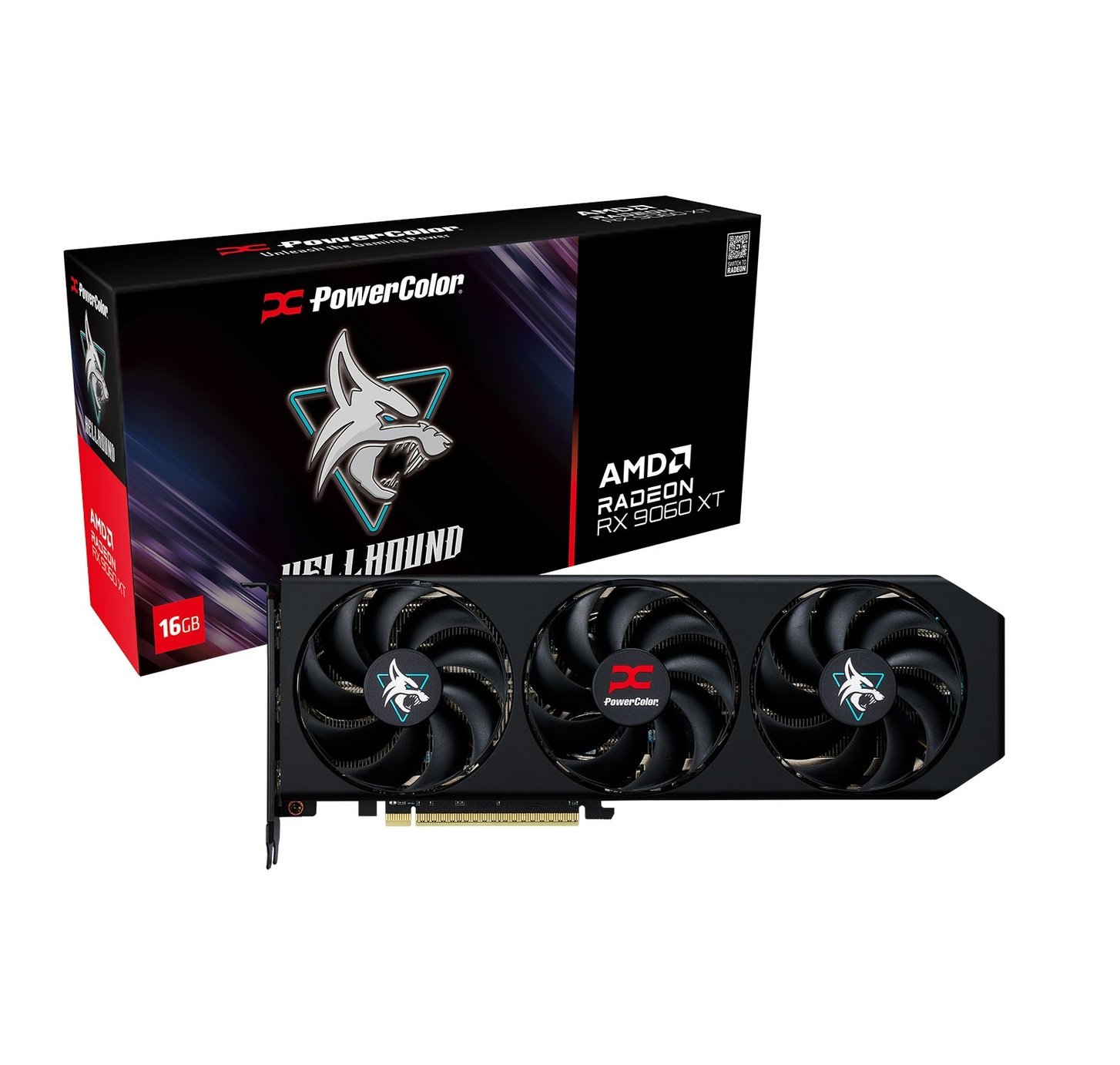 PowerColor Hellhound Radeon RX 9060 XT 16GB Graphics Card