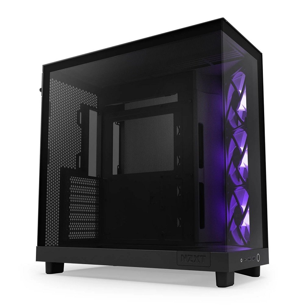 NZXT H6 Flow RGB Mid Tower Computer Case - Black