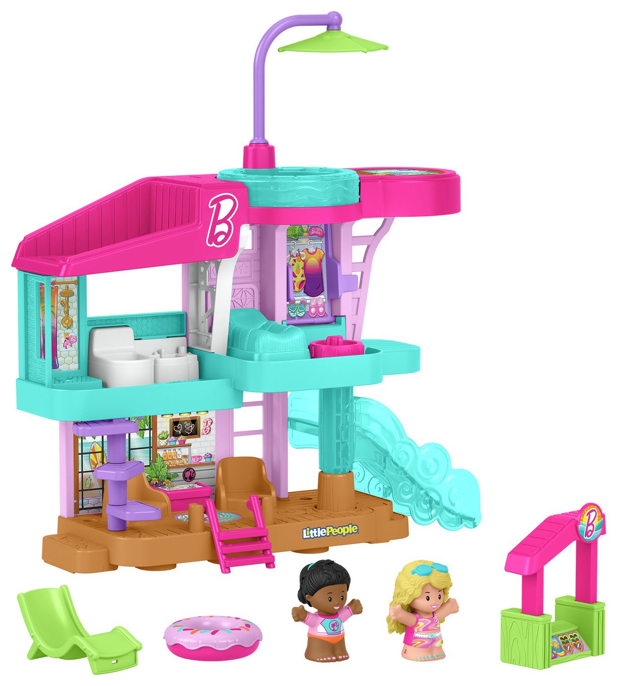 Little People Barbie Beach House Toddler Playset & Figures