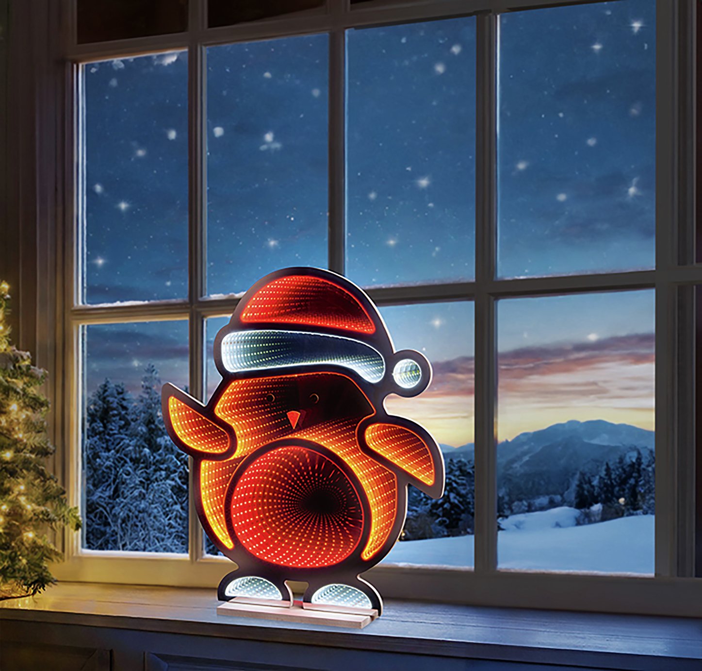 Buy Premier Infinity Mirror LED Scarf Reindeer Christmas