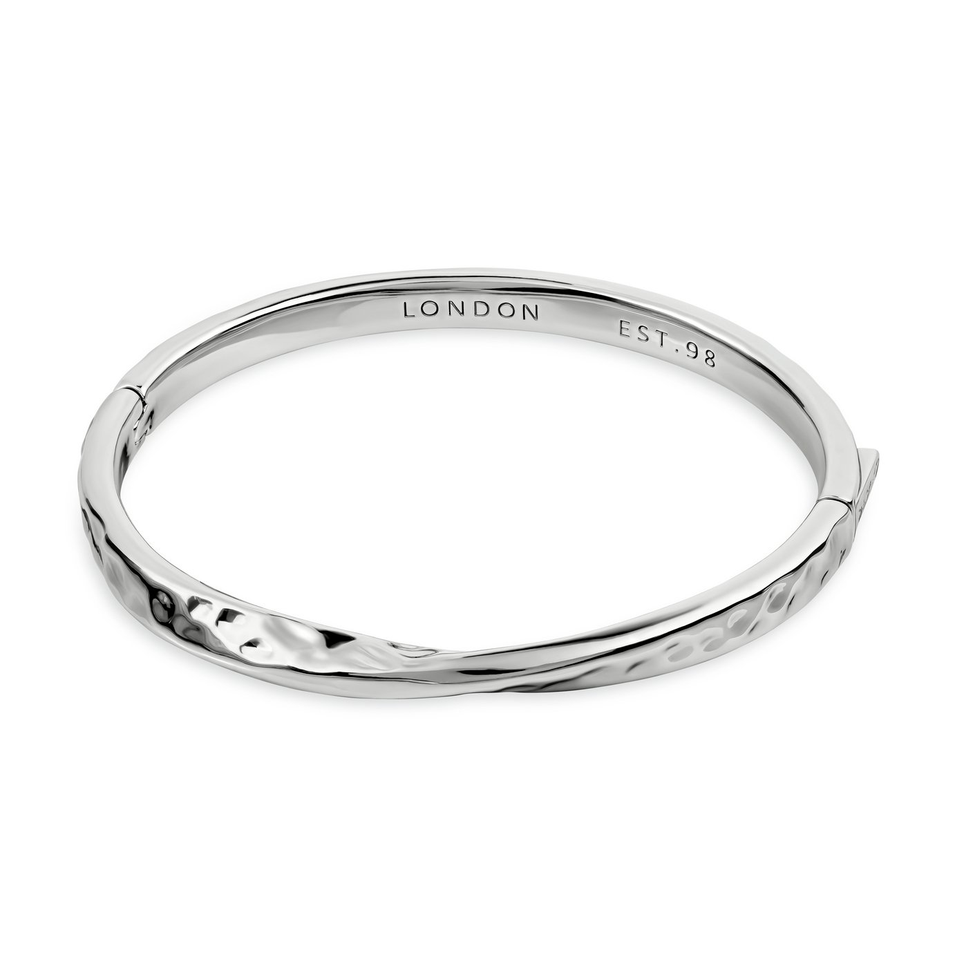 Radley Silver Plated Hammered Bangle