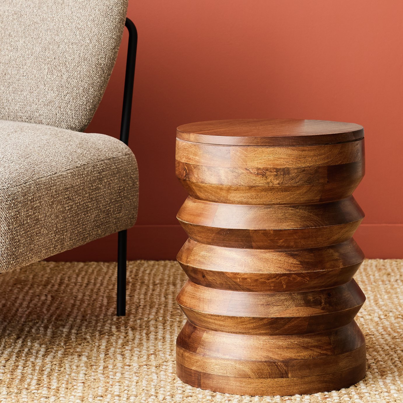 Habitat Marx Side Table - Walnut