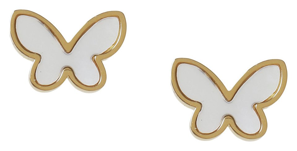 Liars & Lovers Gold Stainless Steel Butterfly Stud Earrings