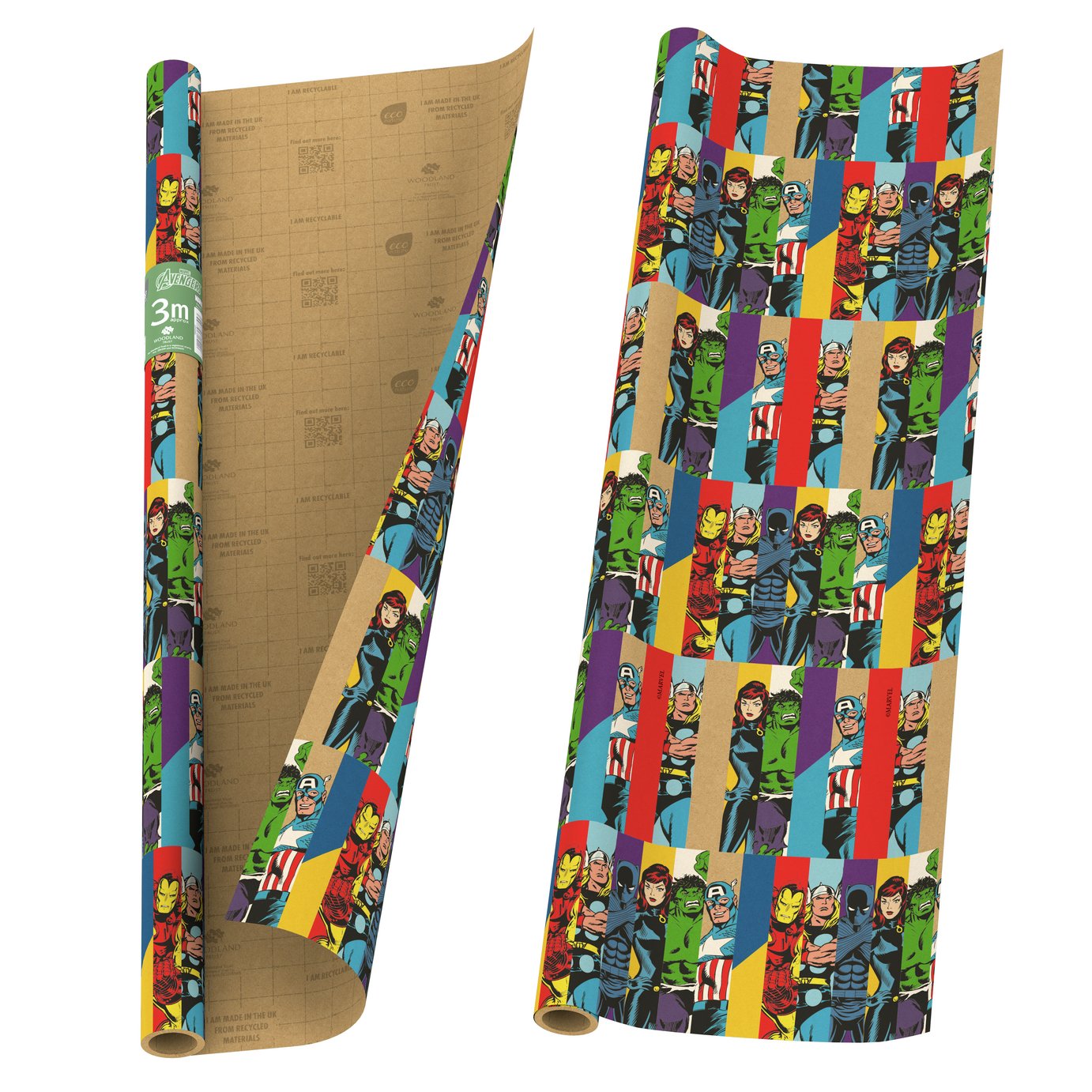 Eco Nature Disney Marvel Avengers Wrapping Paper - Pack of 2