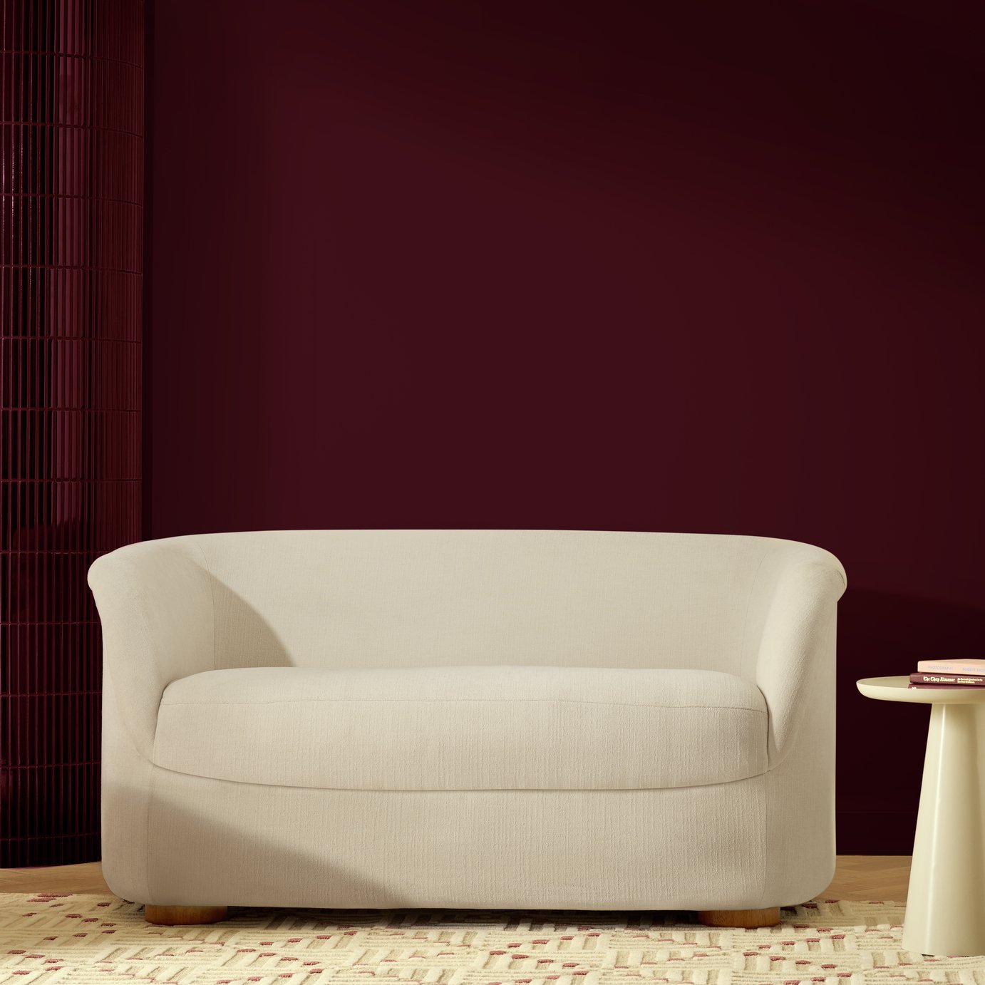 Habitat Nora Fabric 2 Seater Sofa - Cream