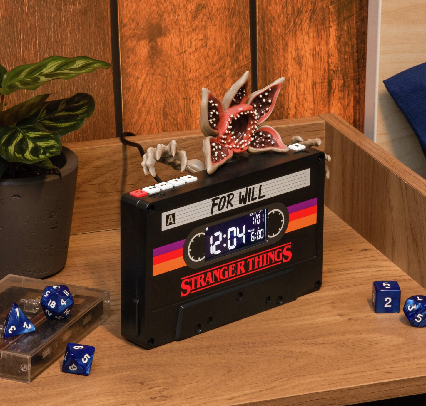 Stranger Things Demogorgon Cassette Alarm Clock
