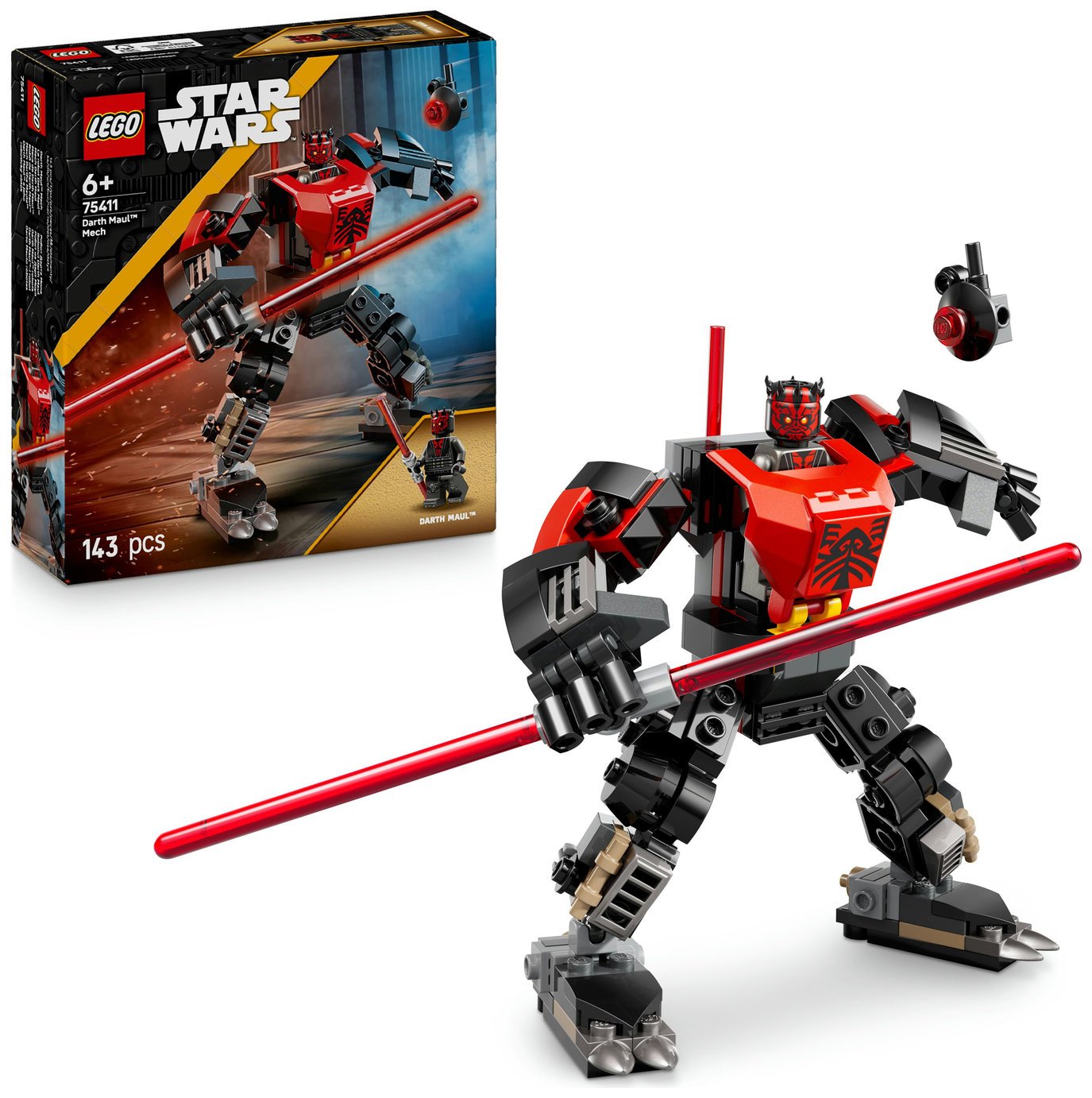 LEGO Star Wars Darth Maul Mech Building Toy for Kids 75411