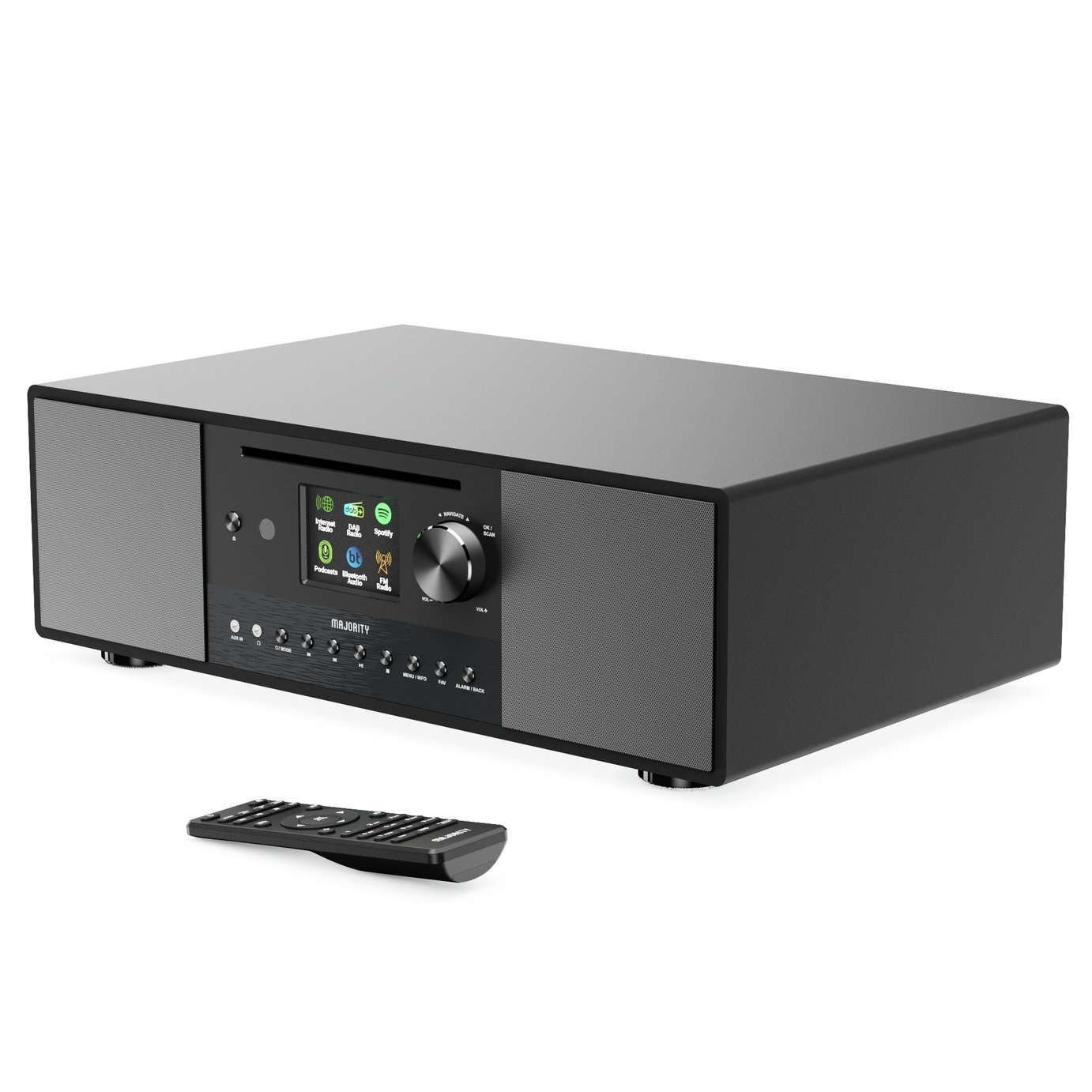 Majority Quadriga Music System DAB+/FM Radio - Black