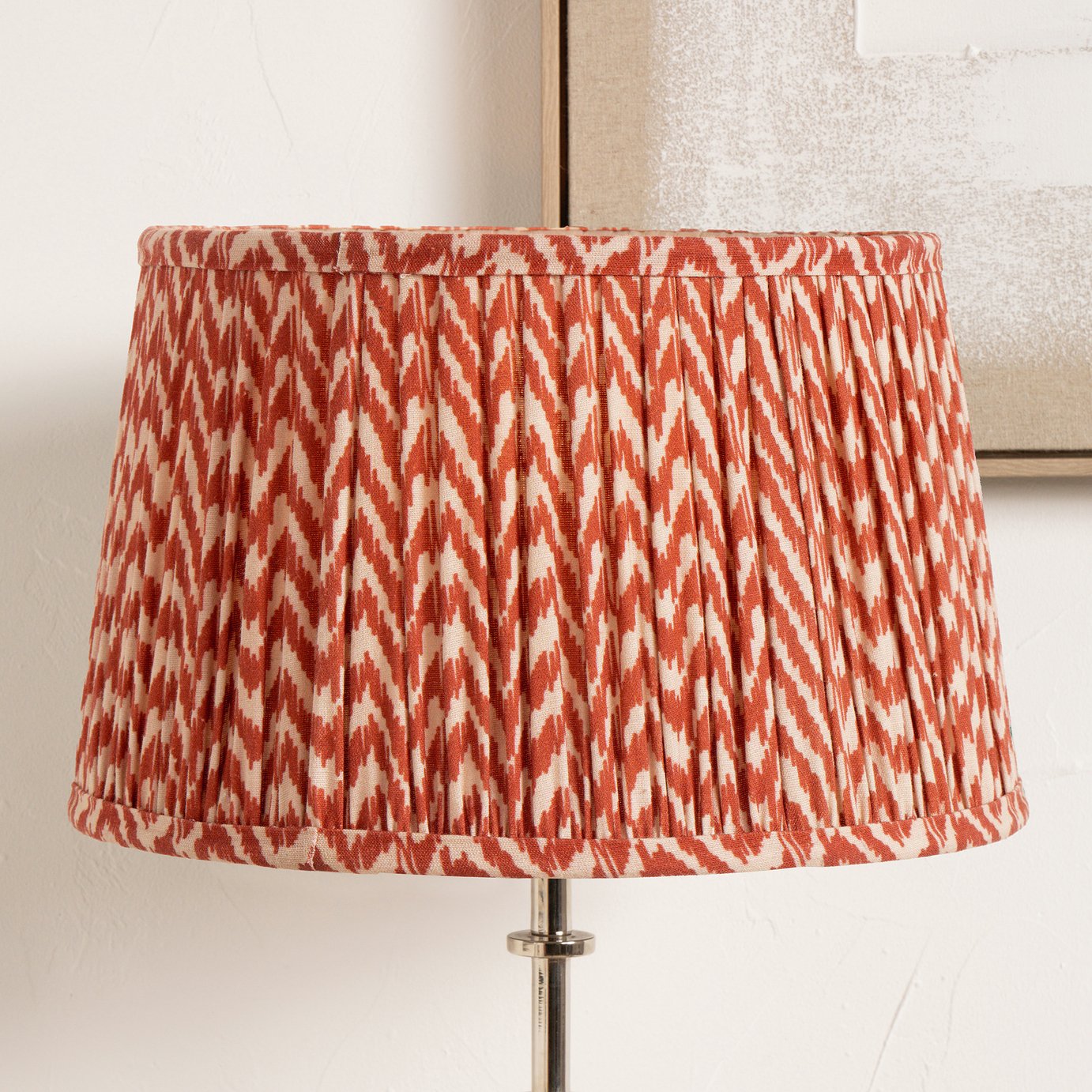 Pacific Vienna Red Mushroom Pleat Lampshade - 30cm