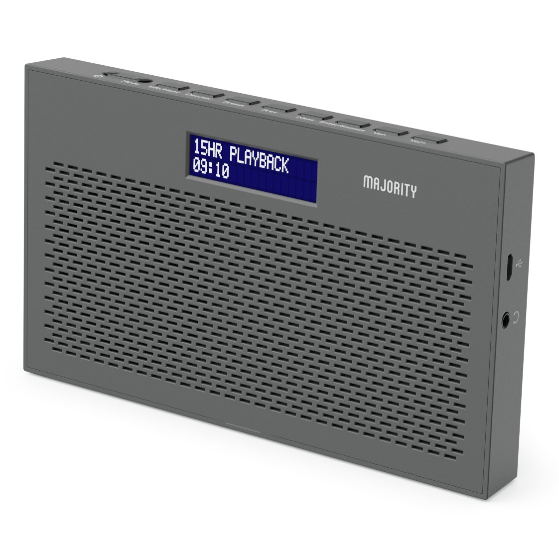 Majority Histon Portable DAB/DAB+/FM Radio - Charcoal