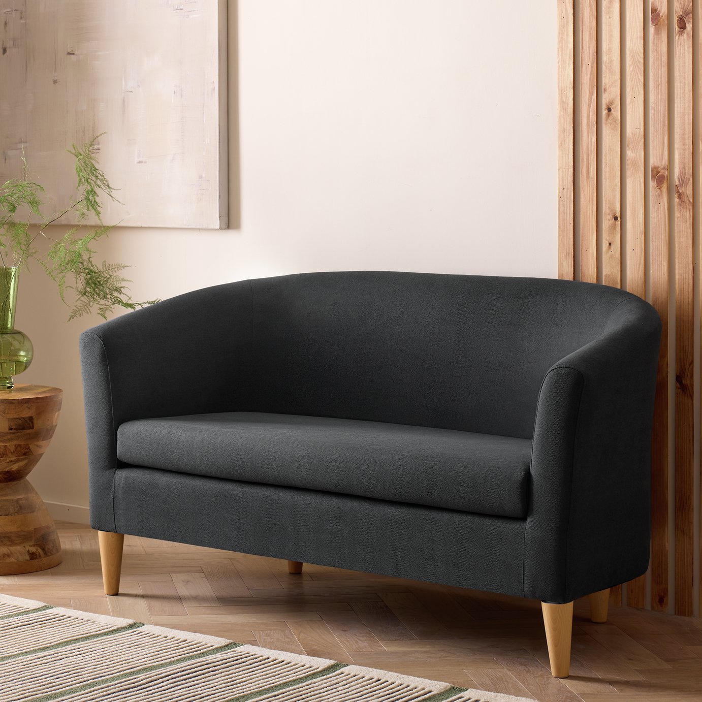 Argos Home Tub Fabric 2 Seater Sofa