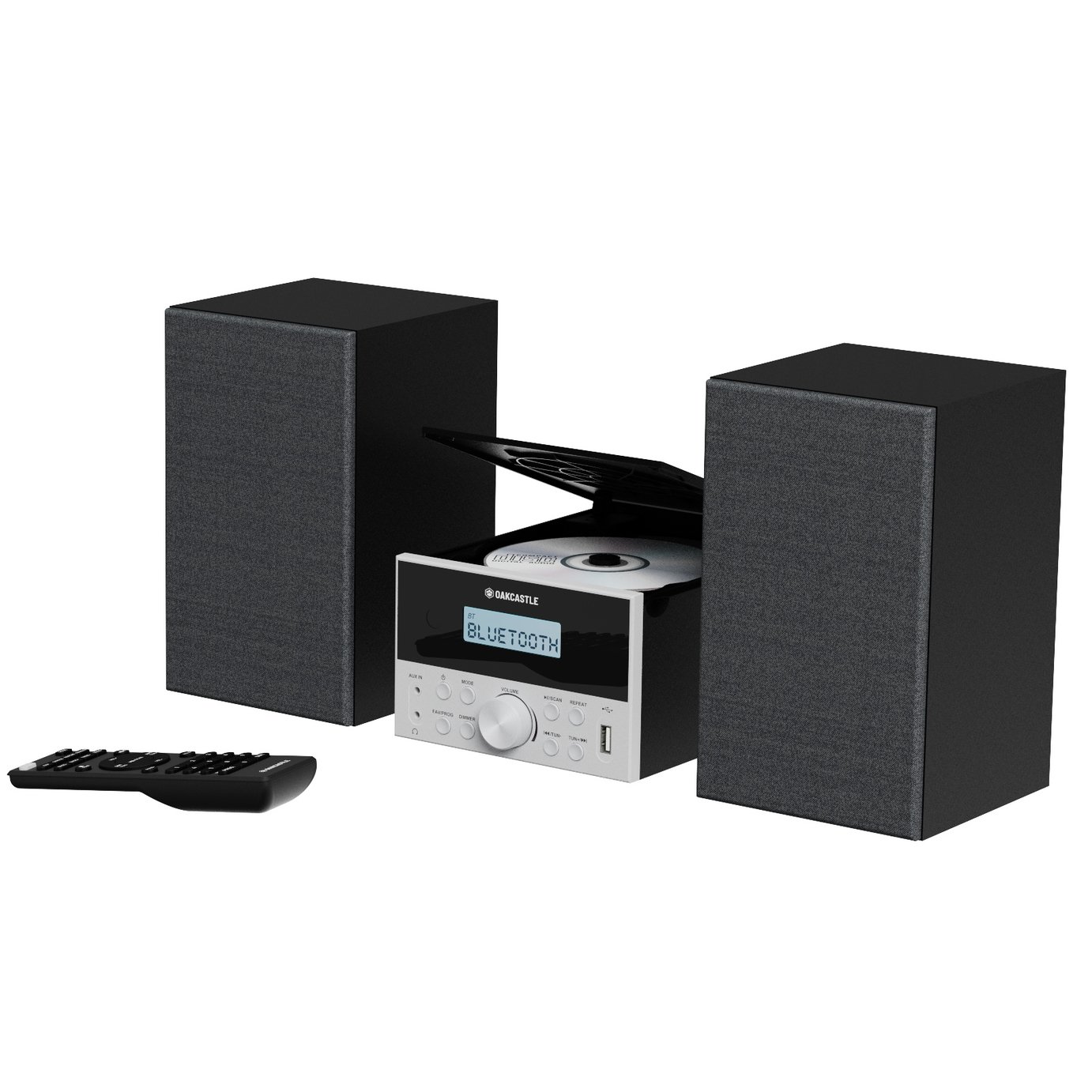 Oakcastle HI-FI 150 CD Player with Bluetooth - Black