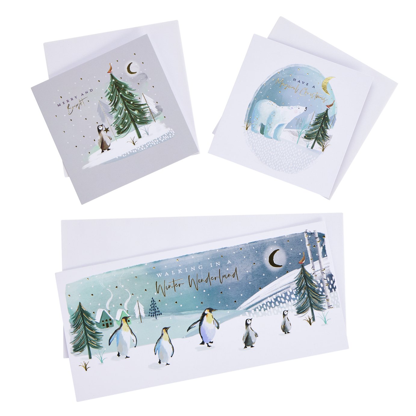 Argos Home Pack of 20 Winter Scene Christmas Cards Multipack