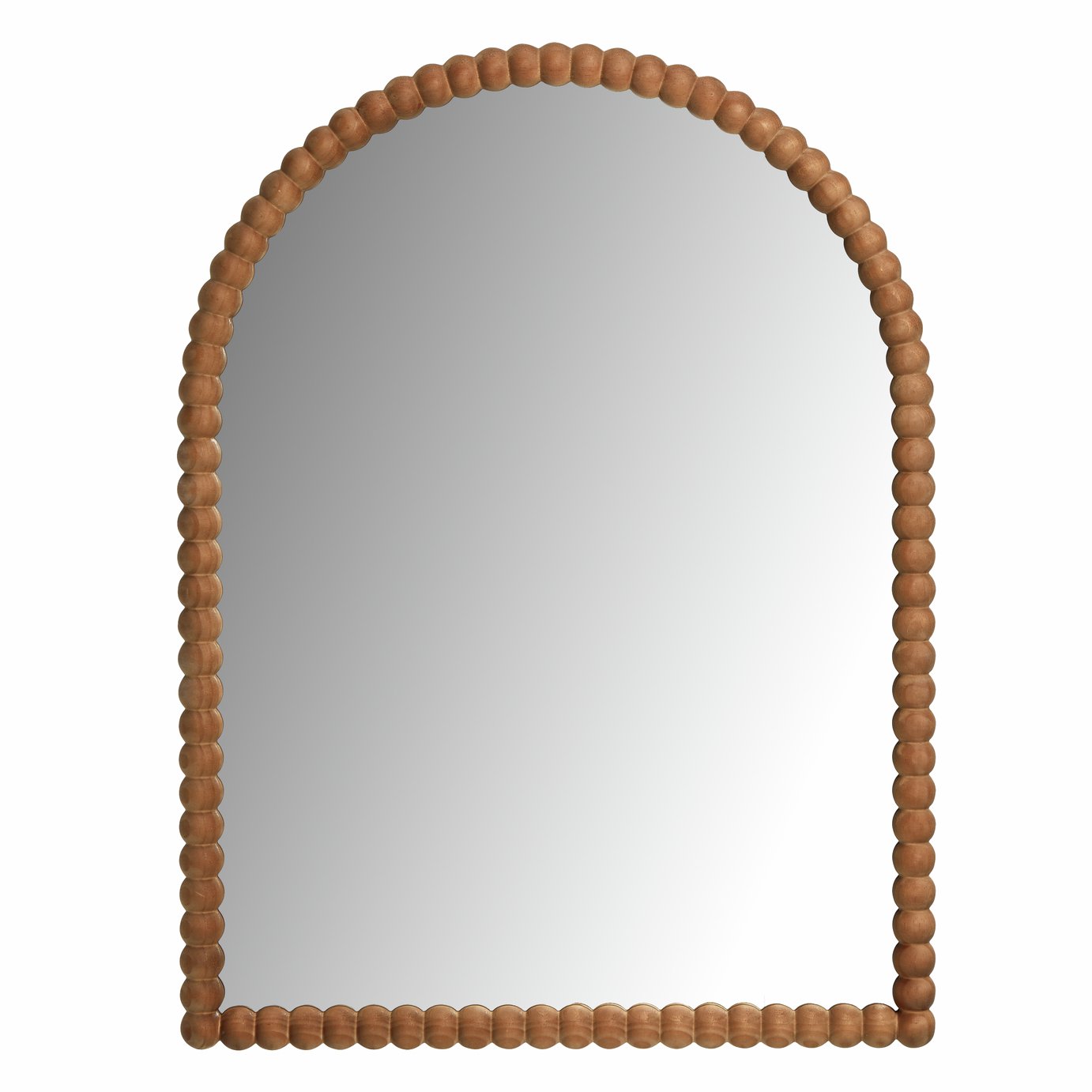 Habitat Brown Bobble Wooden Acrh Wall Mirror - 101x76cm