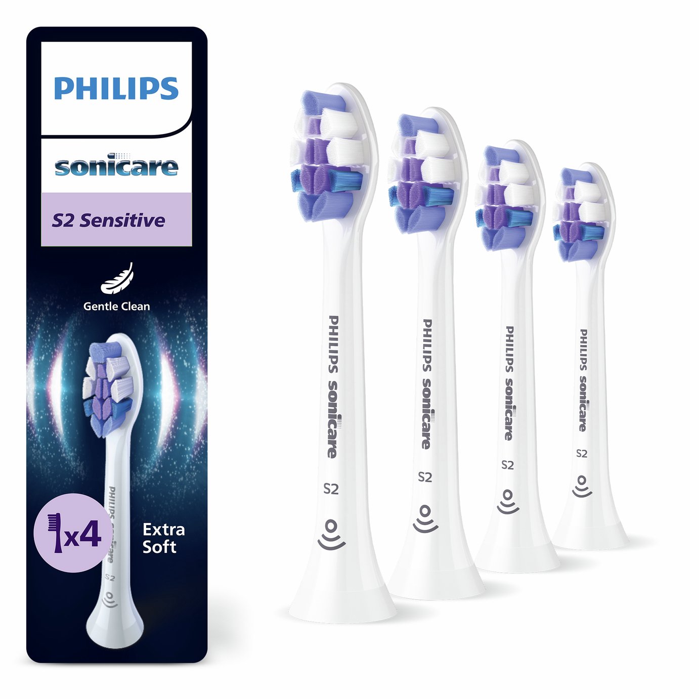 Philips Sonicare S2 Sensitive Toothbrush Heads - Pack of 4