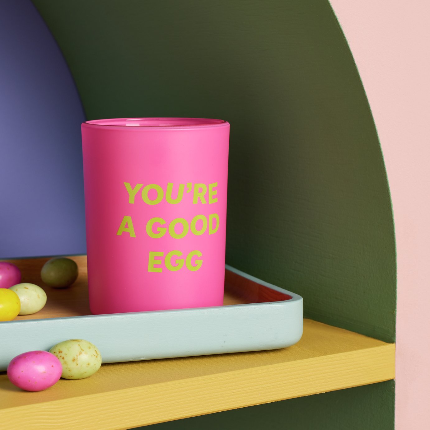 Argos Home Youre a Good Egg Candle