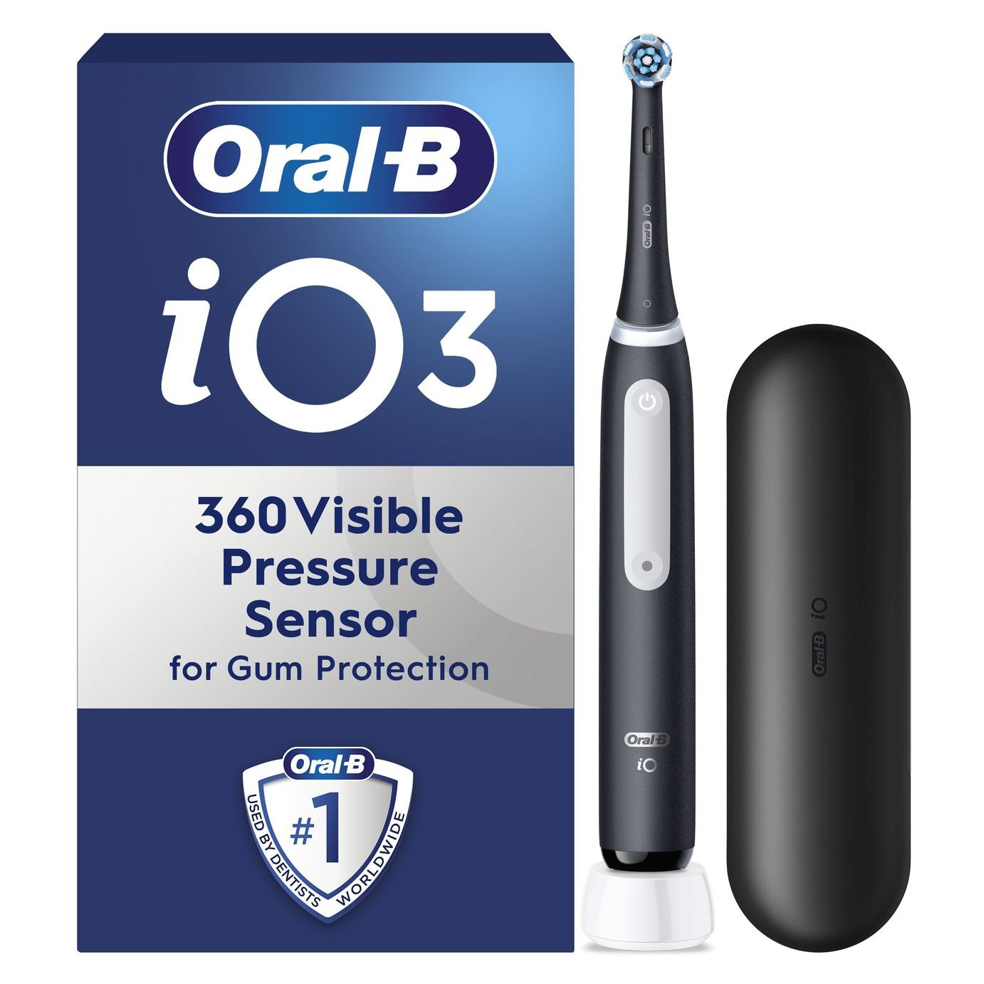 Oral-B iO3 Toothbrush and Travel Case - Matt Black