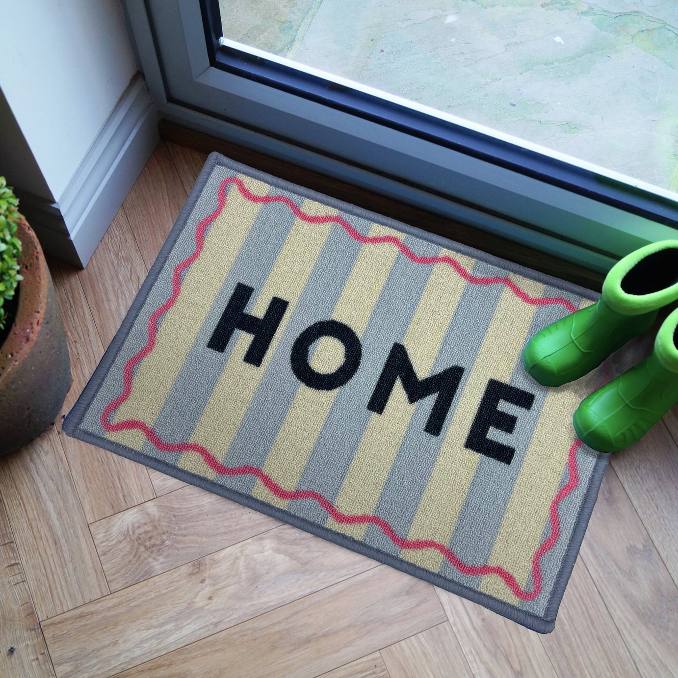Primeur Mighty Mats Home Stripe Natural Doormat - 60x40cm