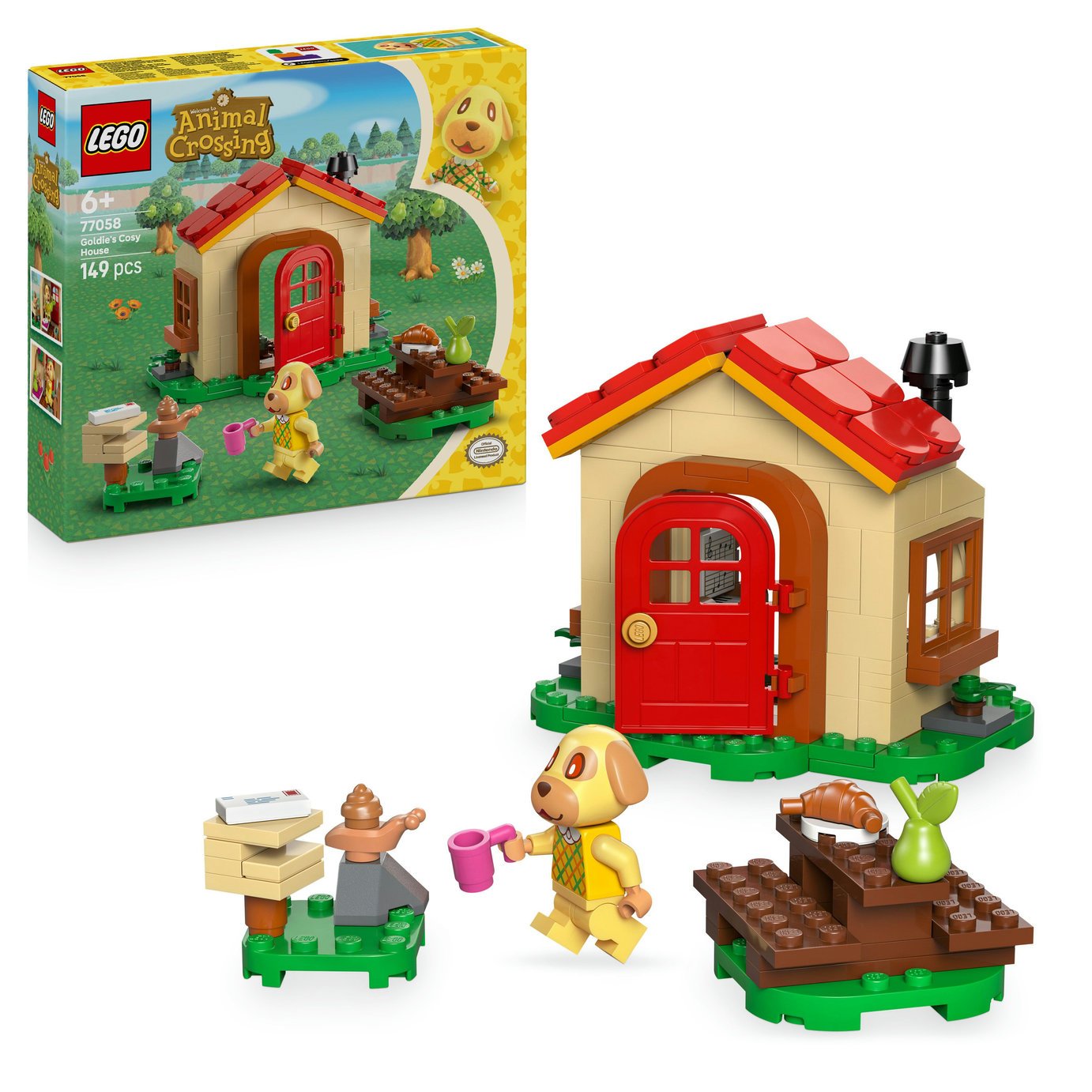 LEGO Animal Crossing Goldie's Cosy House Building Set 77058