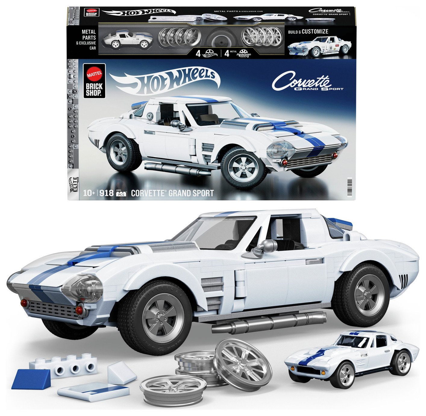 Brick Shop Hot Wheels Corvette Grand Sport Building Toy Kit
