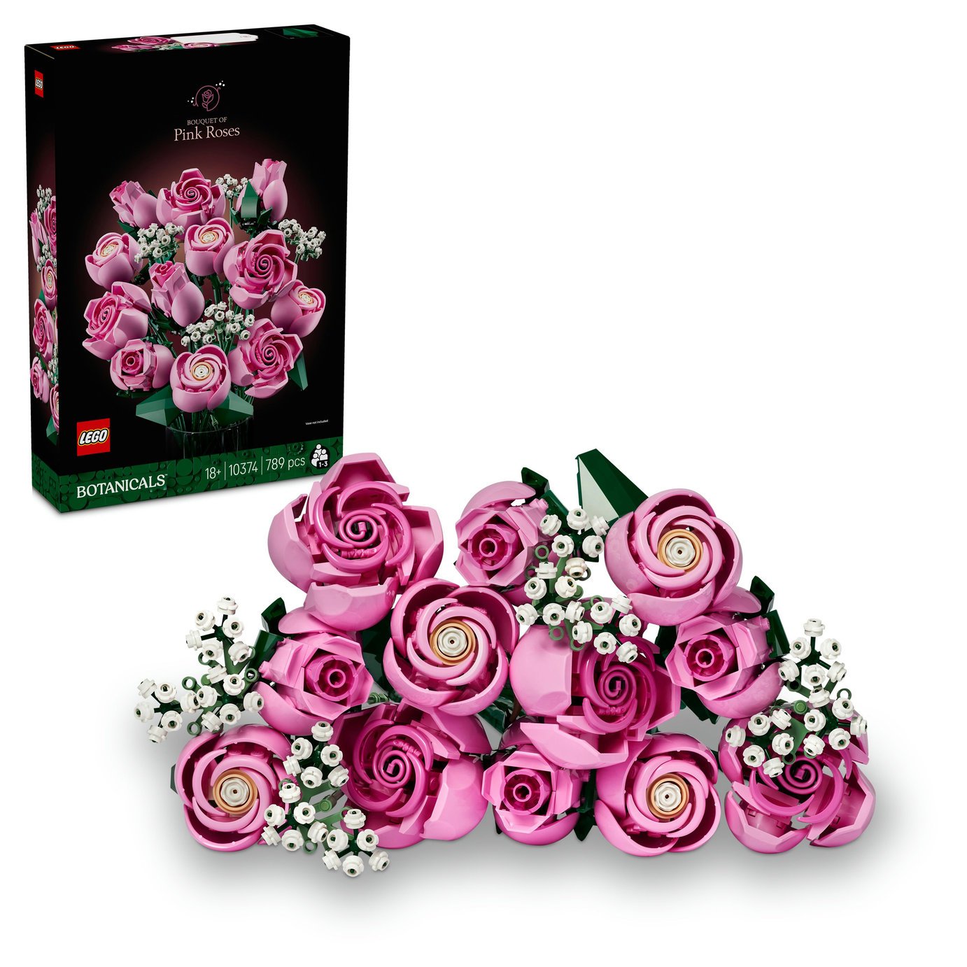 LEGO Botanicals Bouquet of Pink Roses, Flowers 10374