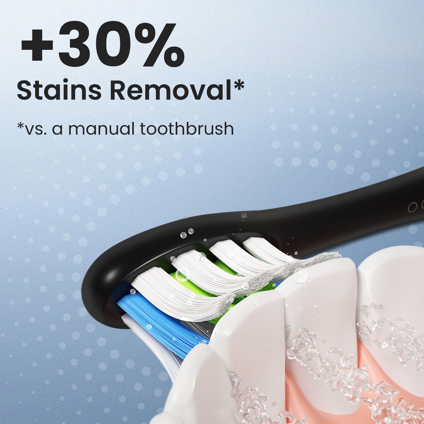 Oclean Clean Brush Head Pack of 6 - Black