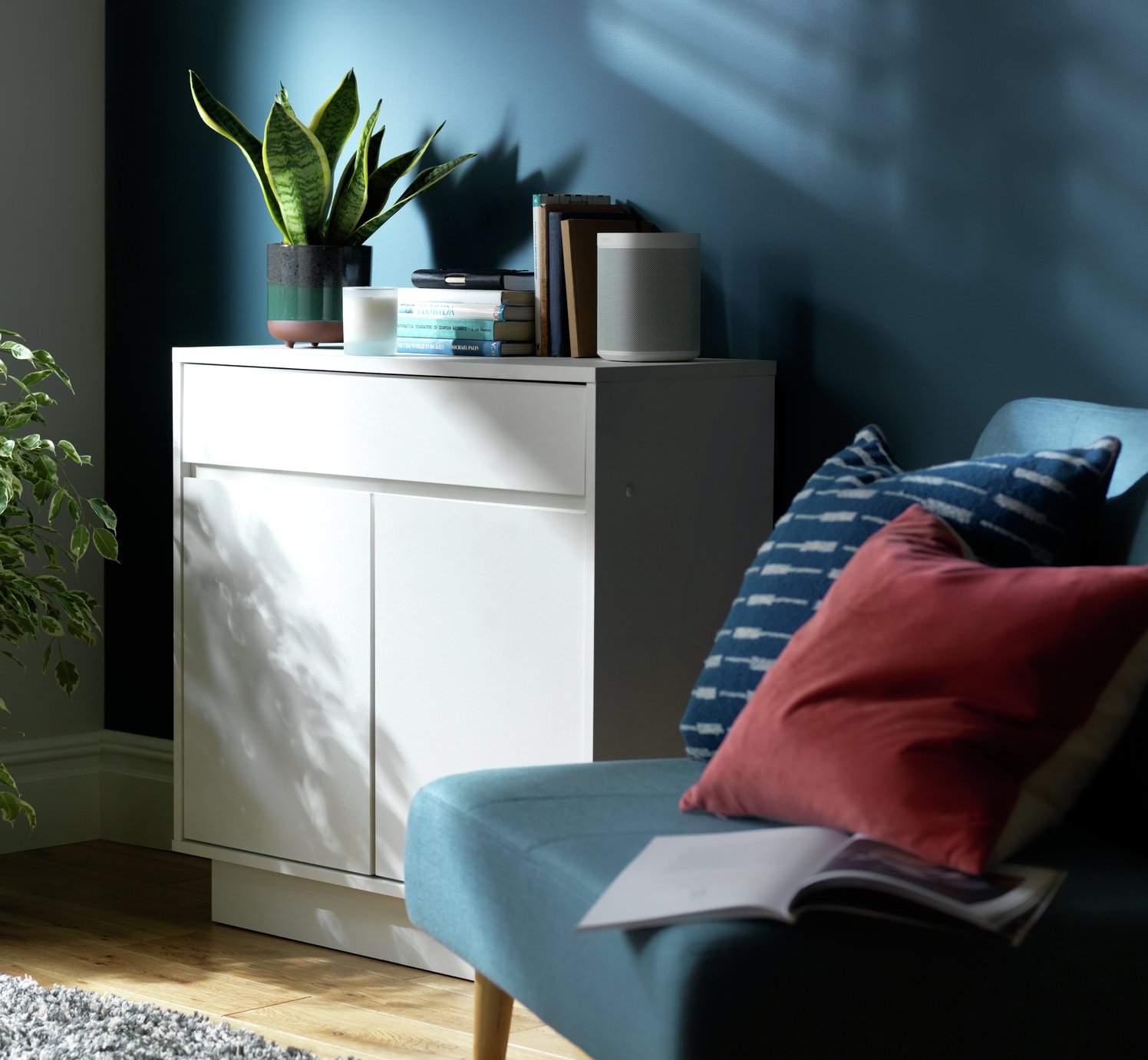 Argos Home Cubes 2 Door 1 Drawer Sideboard - White