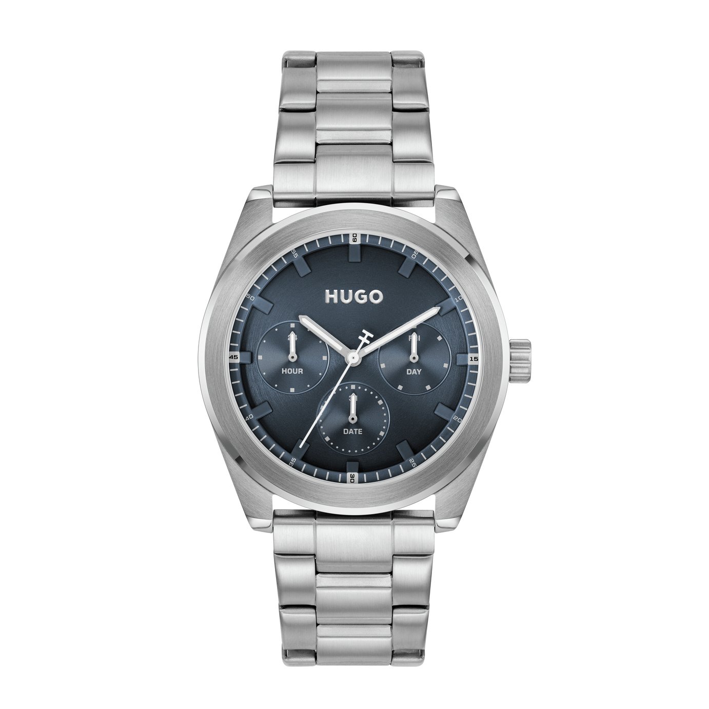 HUGO Men's Blue Dial Stainless Steel Bracelet Watch