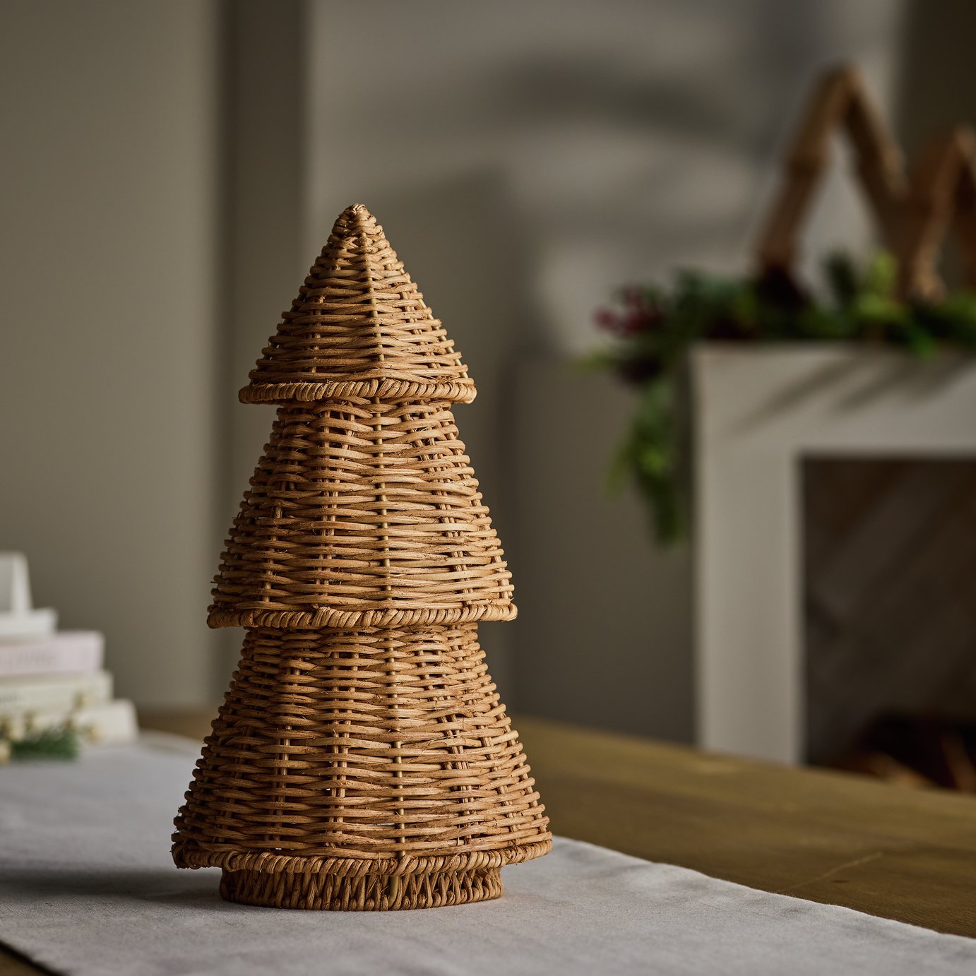Habitat Woven Rattan Tree Ornament - Natural
