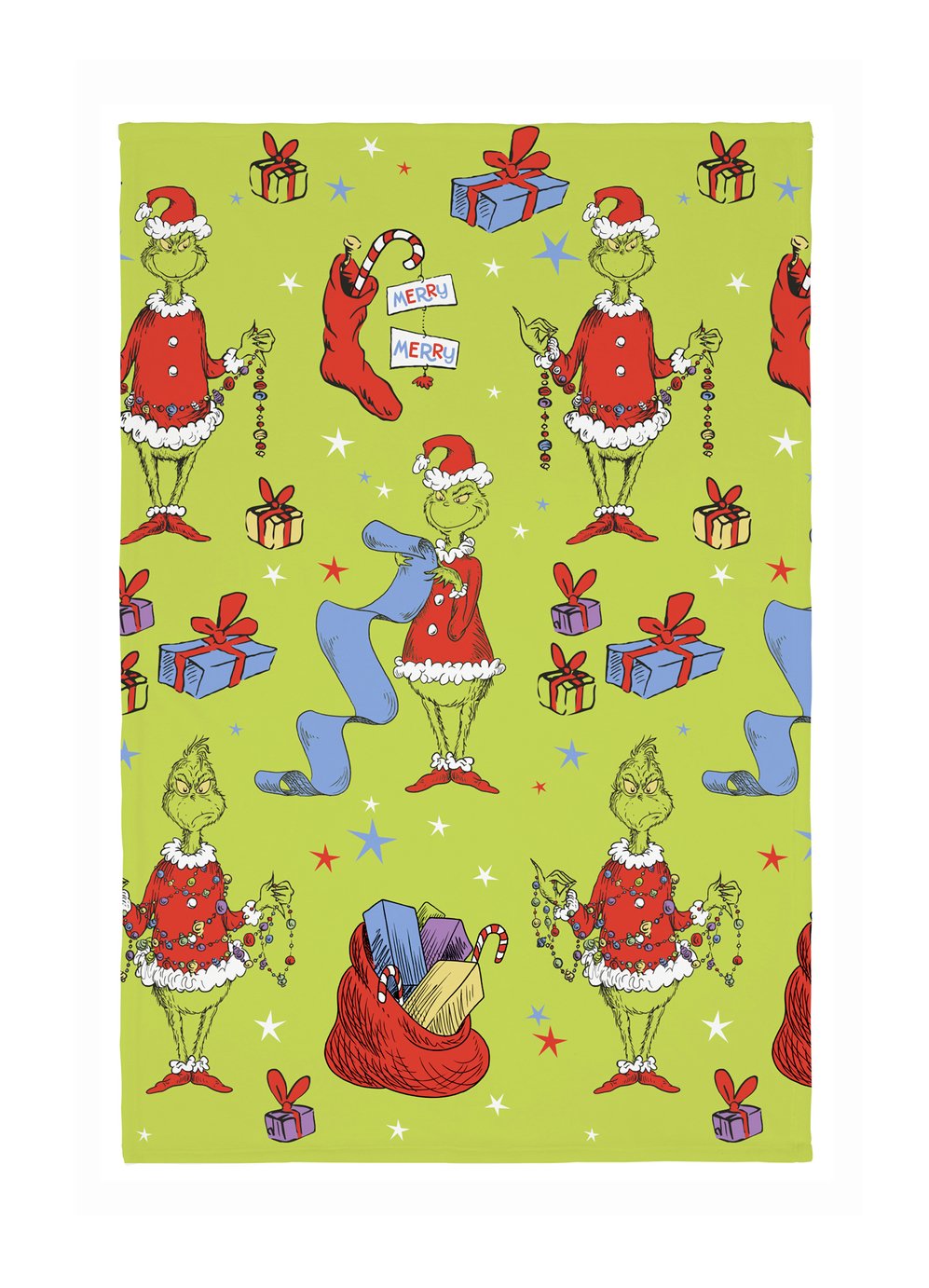 The Grinch Christmas Fleece Throw - Green - 150x100cm