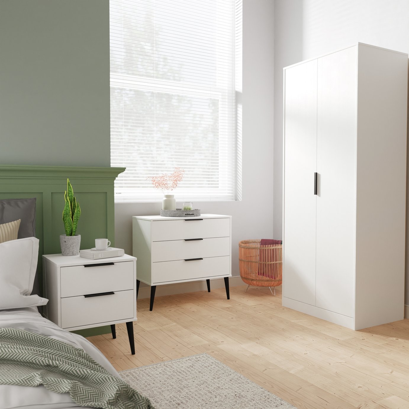 Welcome Talia 3 Piece 2 Door Wardrobe Set