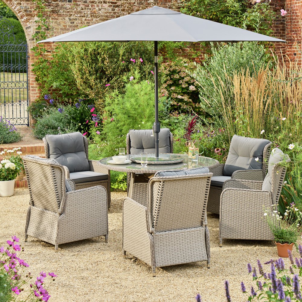 Argos Home Teramo 6 Seater Rattan Effect Patio Set