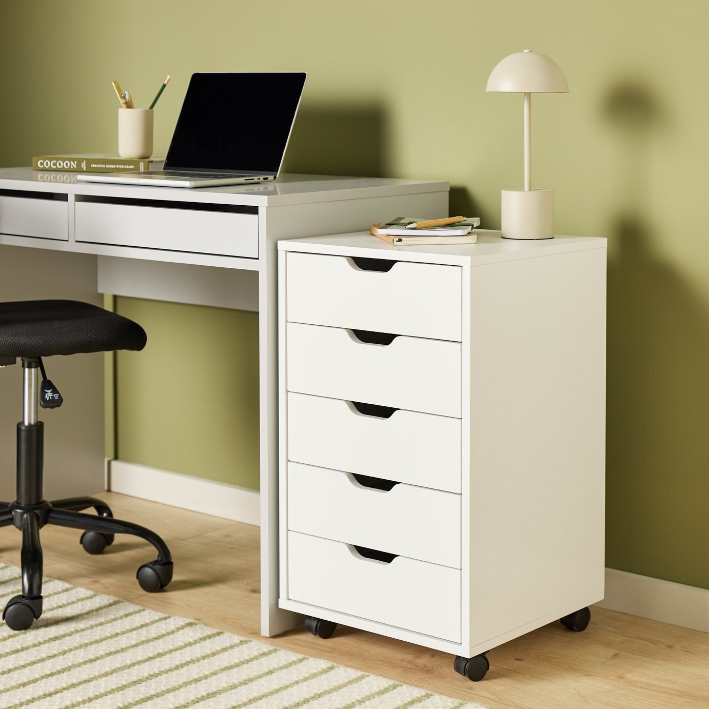 Argos Home 5 Drawers Filing Cabinet - White